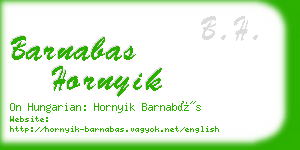 barnabas hornyik business card